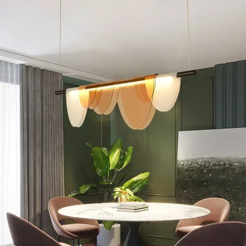 Minimalist Designer Lightings Nordic Salon Colored Acrylic Led Lamp Dining Living Room Dining Bedroom