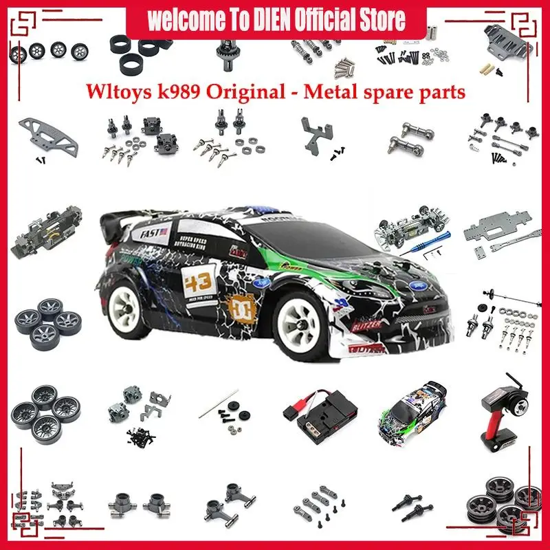 Wltoys K989 K969 1:28 RC Car Spare Upgrade Metal Parts Upper/Lower Swing Arm Remote Control Receiver Shock Absorber Differential