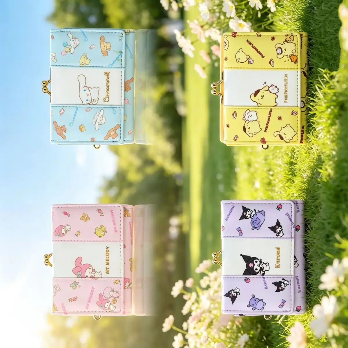Portefeuille en cuir PU Sanrio Hello Kitty 2026, Porte-monnaie My Melody, Porte-cartes Kuromi, Porte-monnaie Cinnamoroll