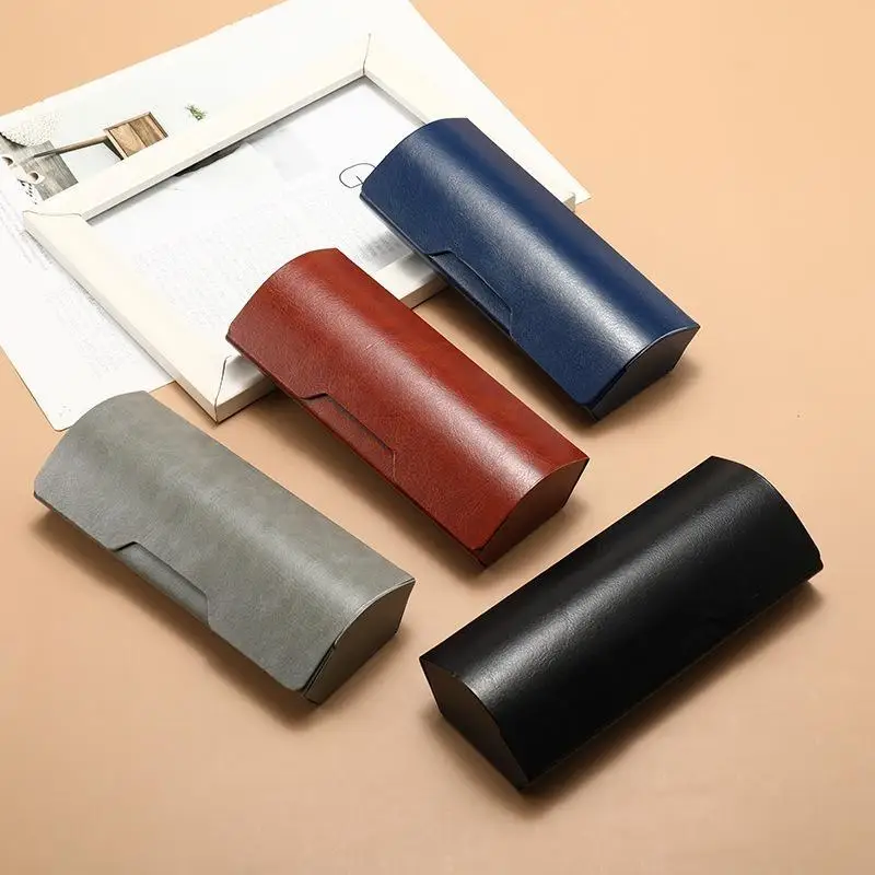 Hard Shell PU Leather Sunglasses Case Slim Anti-Scratch Eyeglass Storage Box for Men Women Outdoor Activities