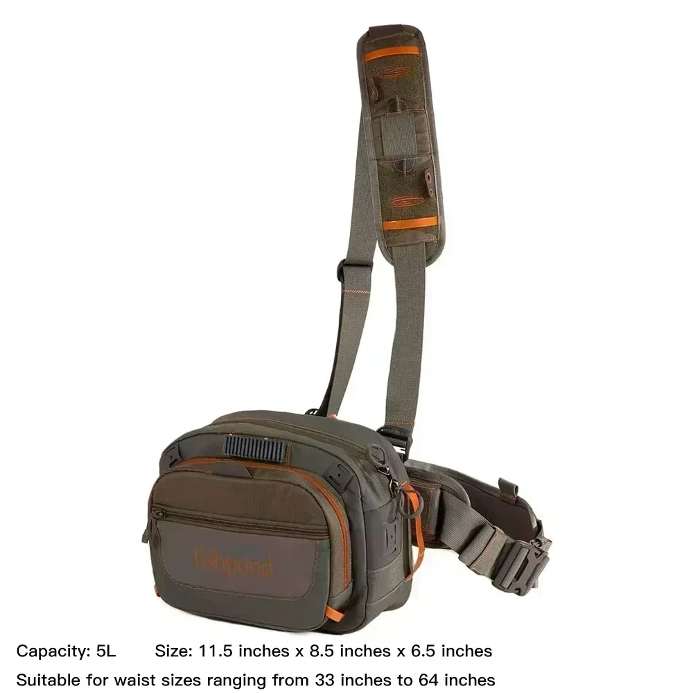Hüfttasche Fliegenfischer-Brusttasche Wader-Gürtel Wading Summit Sling – Detail 1
