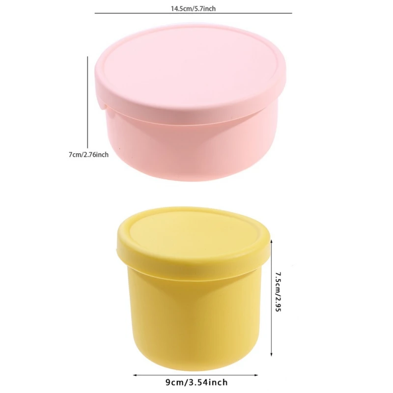 Silicone Food Storage Container with Lids Reusable Airtight Lunch Bento Boxes for Adults Kids Freezer Camping Snack Container