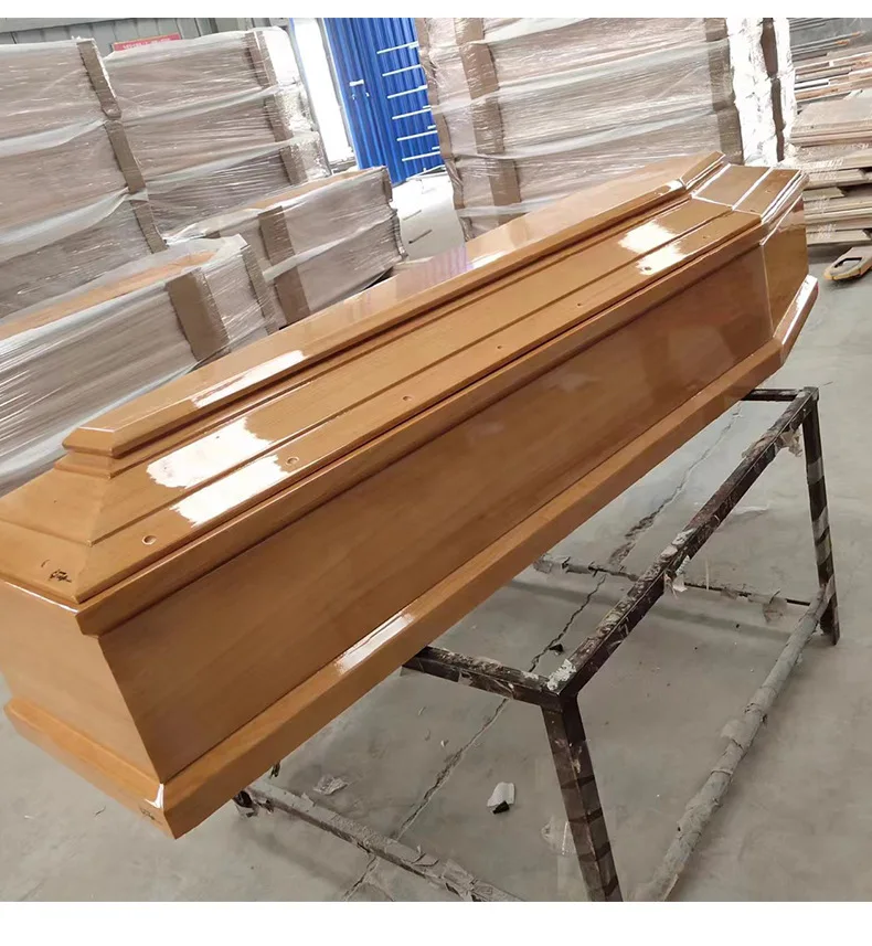 Customized European Western American style coffins, longevity wood funeral coffins, foreign trade longevity coffins, funeral sup