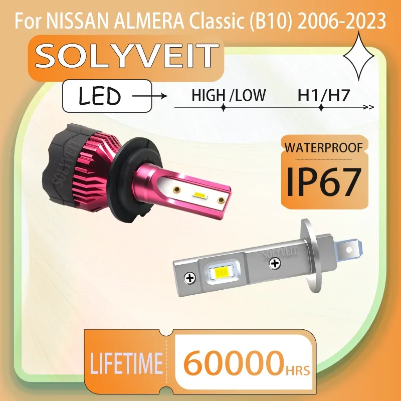 

Easy to Install reliable H1 H7 LED HIGH LOW HEADLIGHTS FOR NISSAN ALMERA Classic (B10) 2006-2017 2018 2019 2020 2021 2022 2023