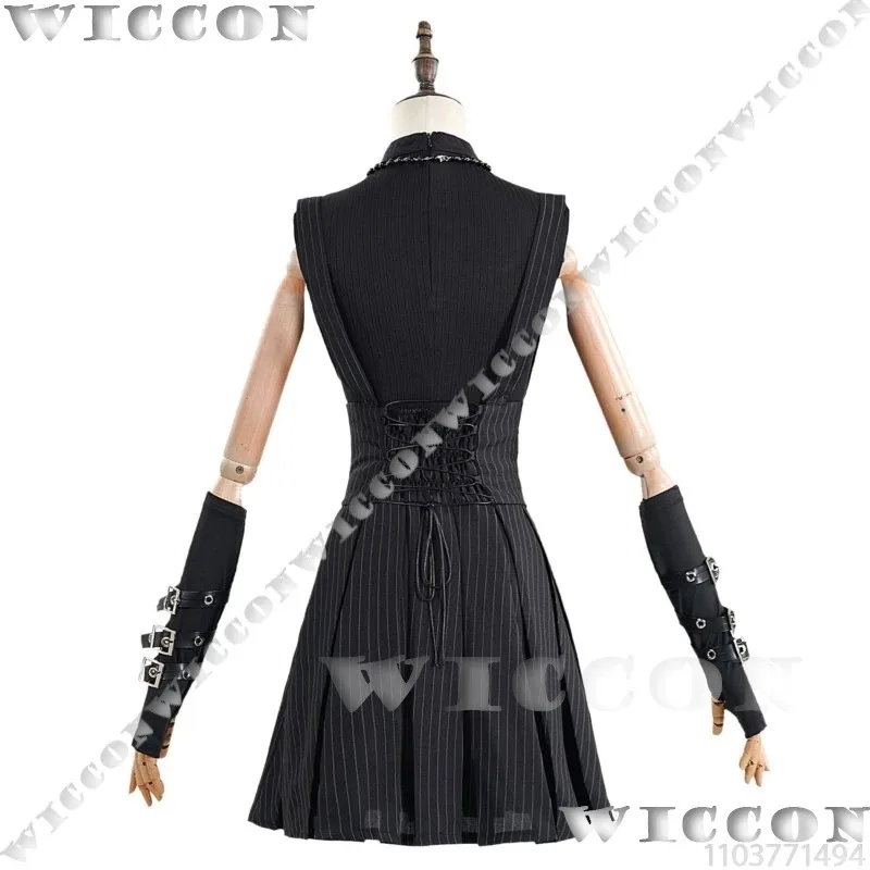 

asdh8@MisaMisa Anime Death Coaplay Not Gothic Y2K Black Dress Blonde Long Wig Prop Jirai Kei Girl Woman Outfit Halloween Customi
