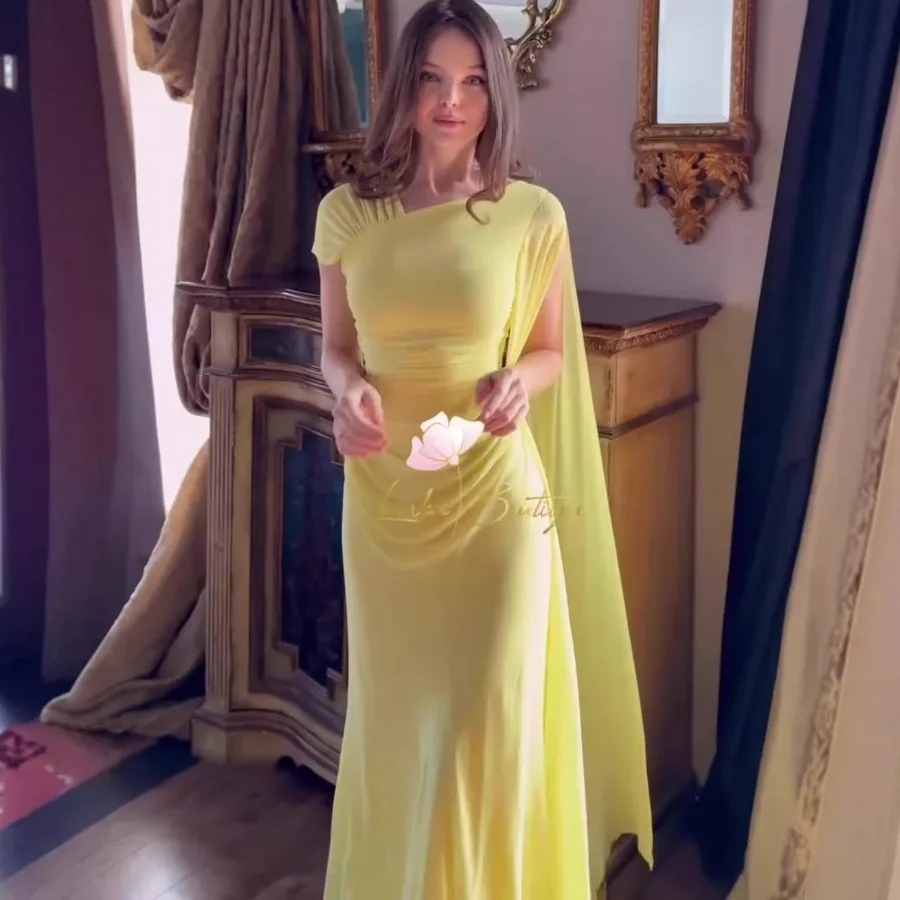 

【Новый стиль】Европейское и американское длинное платье с короткими рукавами, элегантное, новое, удобное и мягкое, женское платье.