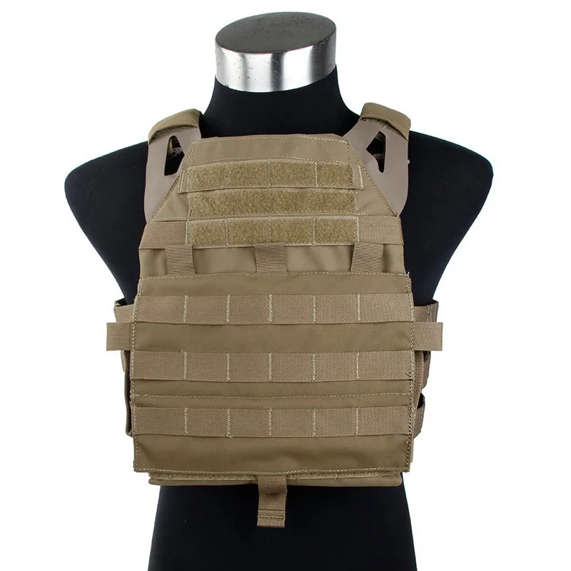 TMC Jungle Plate Carrier 2.0 Tactical Molle Vest Fit Zip On Back Panel Coyote Brown TMC2423