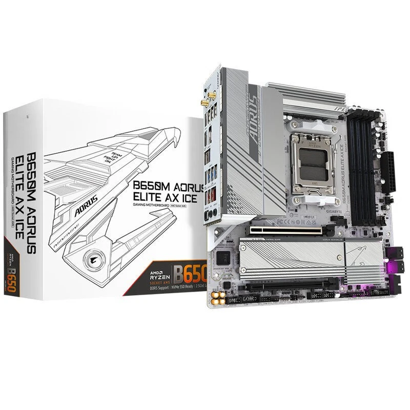 B650M AORI ELITE AX ICE placa principal DDR5 para AM5 7600X7800X3D