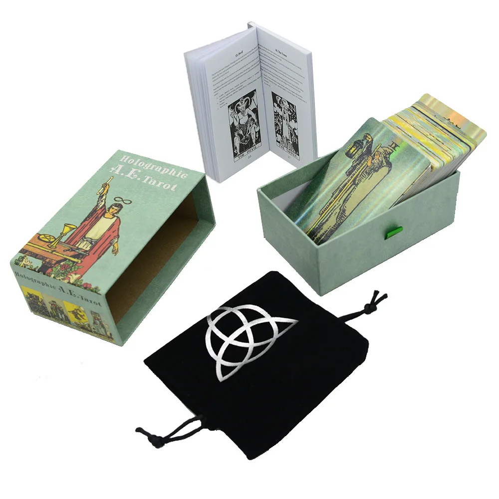 12x7cm Waite Tarot Card with Guide Book 78Pcs Pull Out Gift Box Full English Divination Fate Oracles Deck Cards Board Game