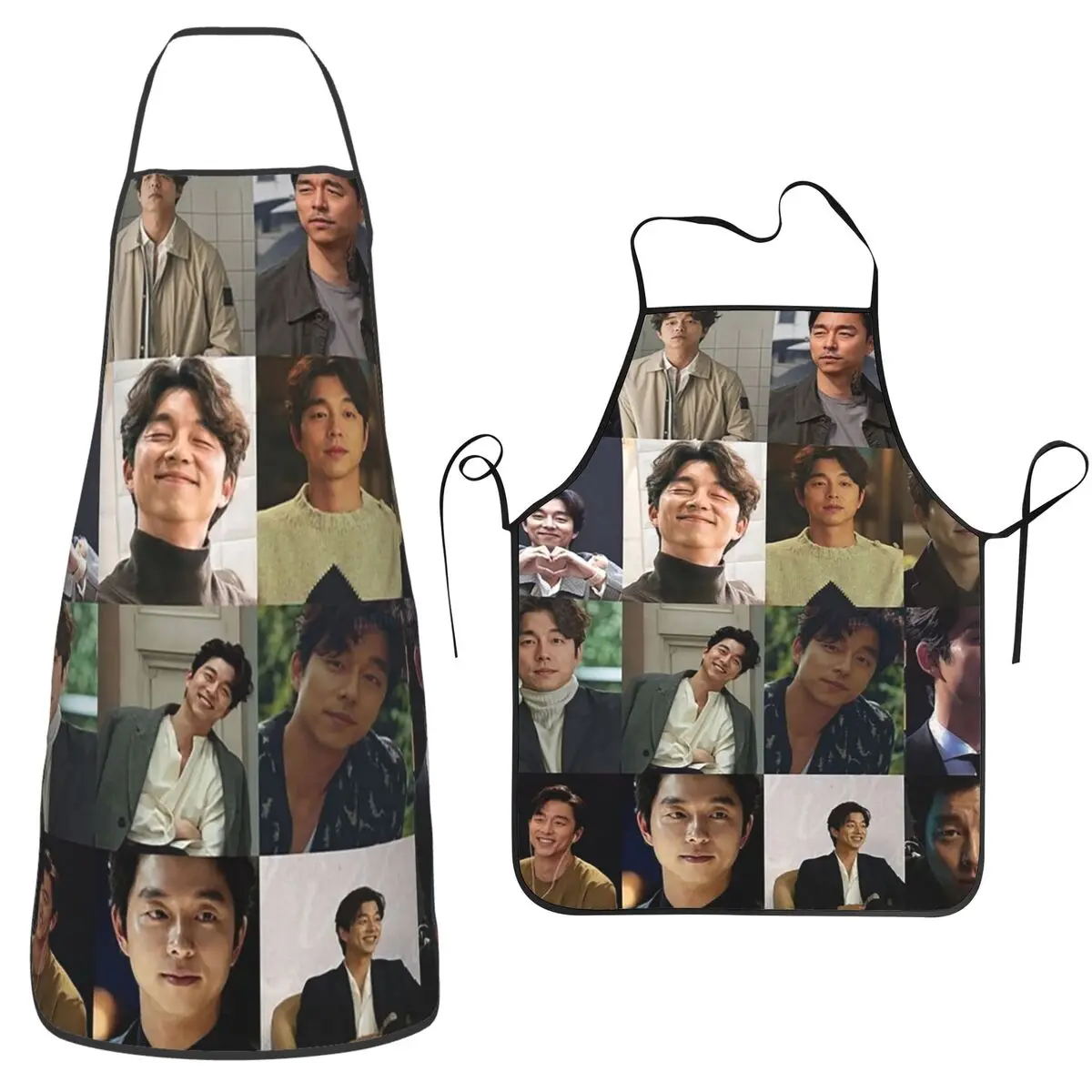 

Фартуки Gong Yoo 1, шеф-повар, кулинария, выпечка, нагрудник без рукавов, кухонный сарафан для уборки для женщин и мужчин, живопись