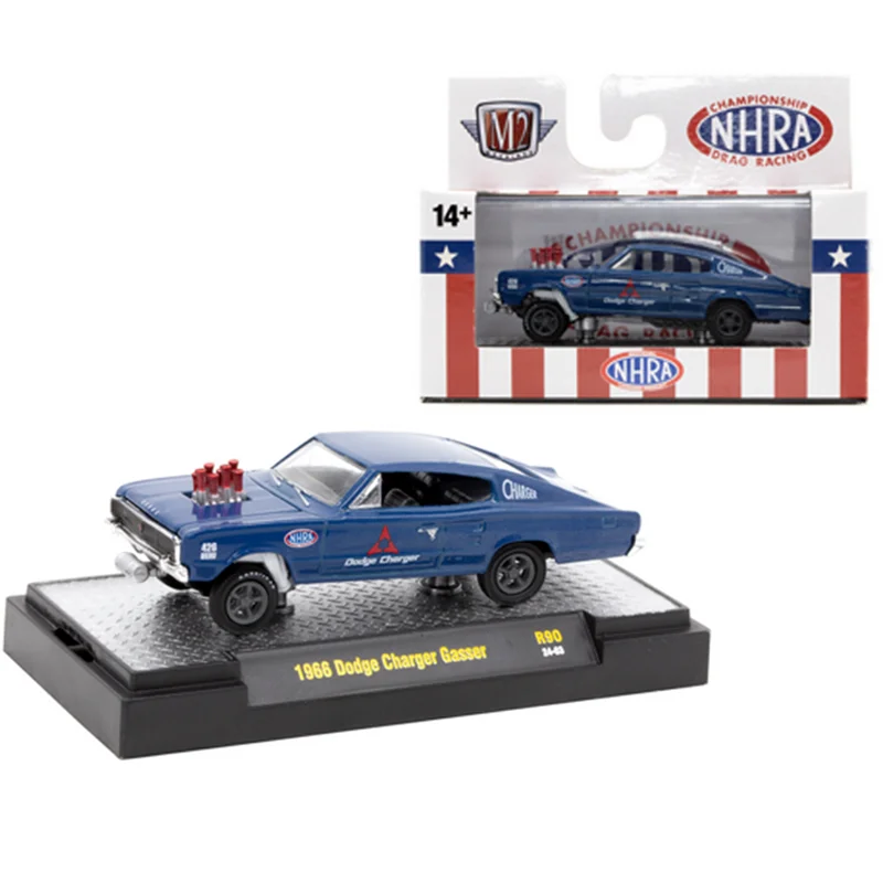 

M2 Machines 1:64 Scale Diecast Alloy 1966 Dodge Charger Gasser Toys Cars Model Classics Adult Gifts Souvenir Static Display