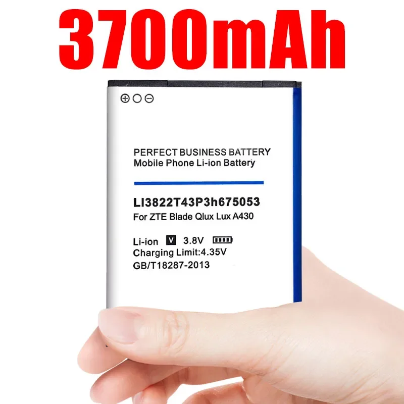 3700mah Li3822t43p3h675053 Battery for Zte Blade Qlux q Lux A430