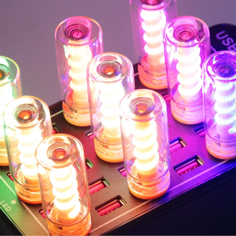 

LED Ambient Transparent Spring Touch Dimming USB Night Light Bedside Sleep Light Can Be Carried Around