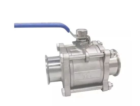 Three-piece Ball Valve, Stainless Steel Manual Chuck Sanitary Grade Corrosion-resistant Quick-loading Ball Valve