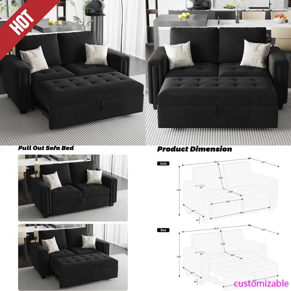 أريكة مقطعية ذات جودة عالية مع سرير أريكة قابل للتحويل ومقعد محبب مخملي لغرفة المعيشة