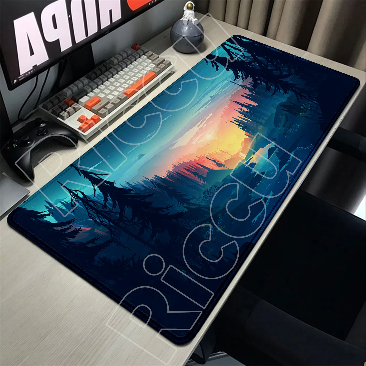 

Landscape Game Mouse Pad Sakura Blooming MousePad Gamer Computer Anti-Slip Rubber XXL Keyboard Pad Aesthetic Decorative Desk Mat
