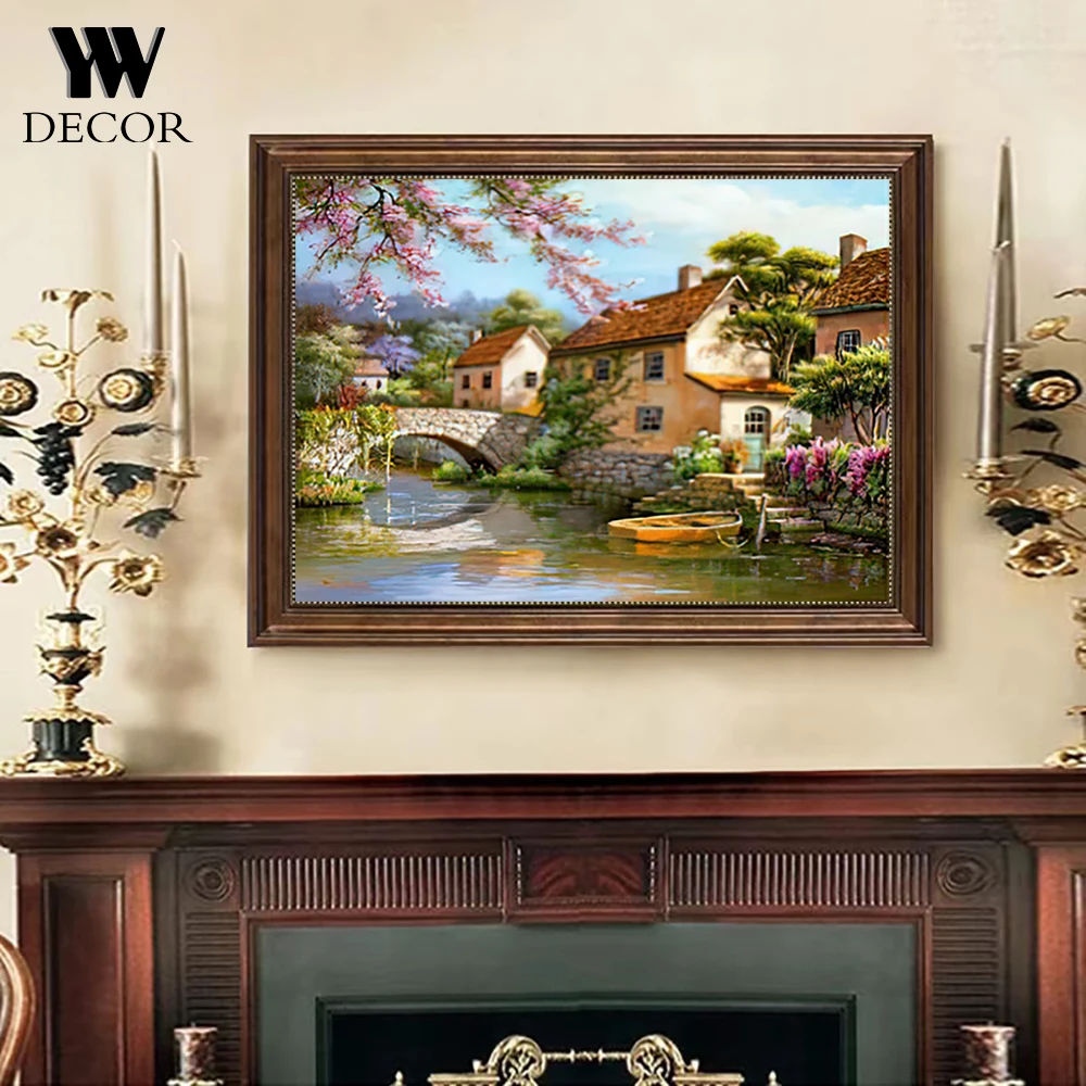 Retro Abstract Streets Canvas Oil Painting Modern City Landscape Posters And Prints Wall Art Picture For Living Room Home Decor