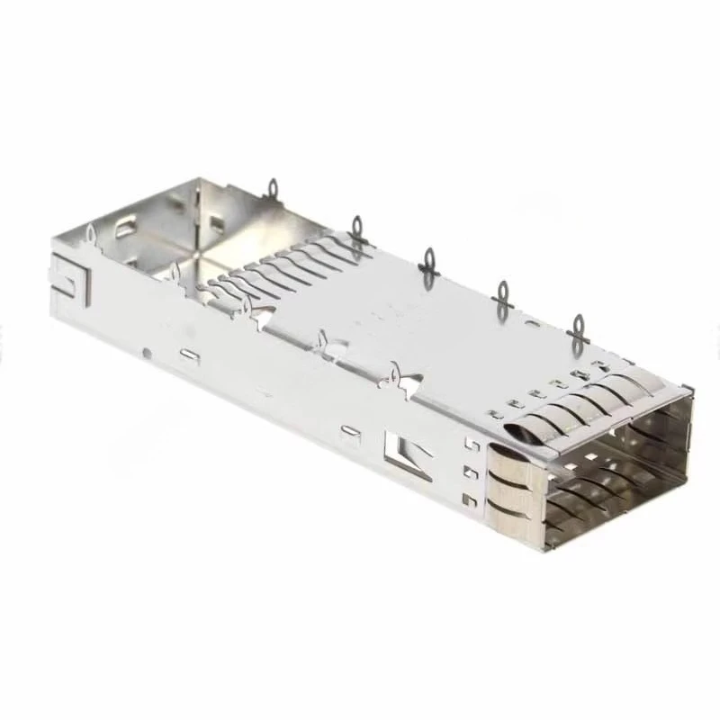 2PCS/LOT QSFP28 Cage 1*1 Single Port, Press-Fit Pin, with Vent, Height 9.7H,  Electroacoustic Device