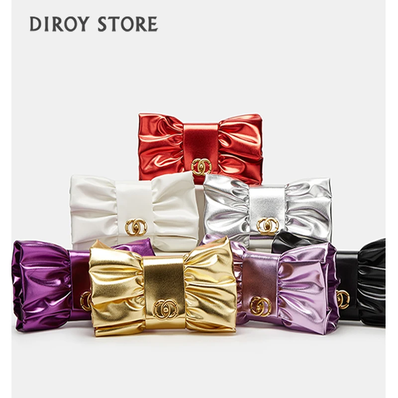 

Новые летние стили, роскошный женский клатч, элитная вечерняя косметичка на одно плечо, плиссированная сумка через плечо на цепочке, сумка высокого качества