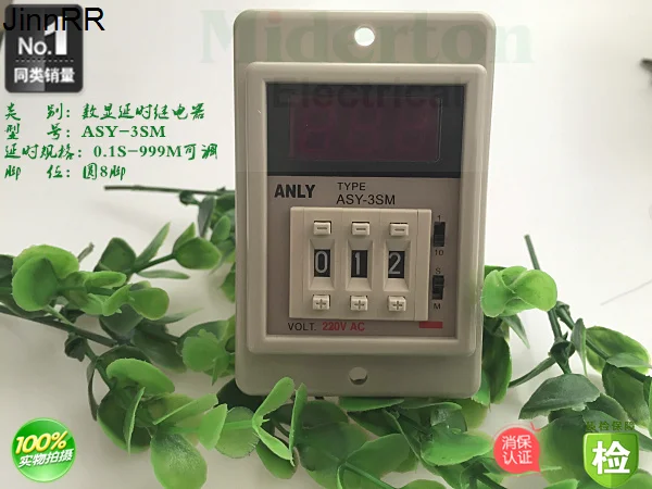 10pcs Anliang delay time relay asy-3sm timer power on delayer 220V multi period