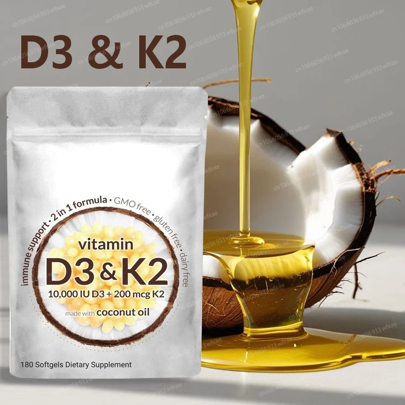 

Капсулы витамина D3 + K2 способствуют здоровью костей, стоматологии и сердечно-сосудистой системы и поддерживают иммунную систему, мягкие таблетки