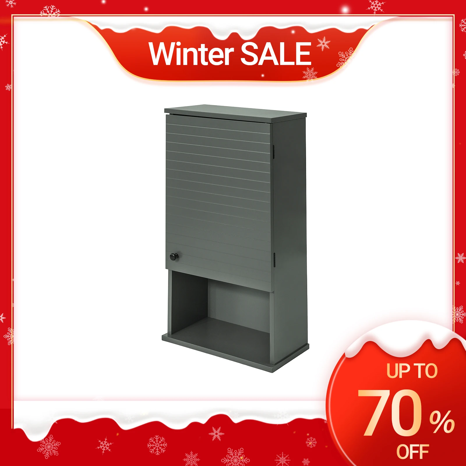 SoBuy BZR25-SCH Pensile bagno sospeso L40*P21*A76 cm Nero stile moderno