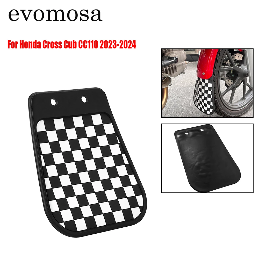 

Evomosa Motorcycle Rubber Front Mudguard Trim Extended Fender Cover For Honda Cross Cub CC110