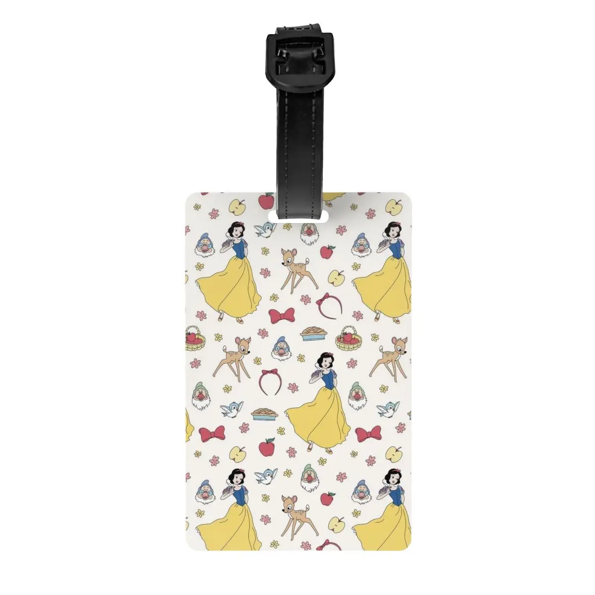 Snow White Princess Luggage Tag With Name Card Cartoon Privacy Cover ID Label for Travel Bag Suitcase