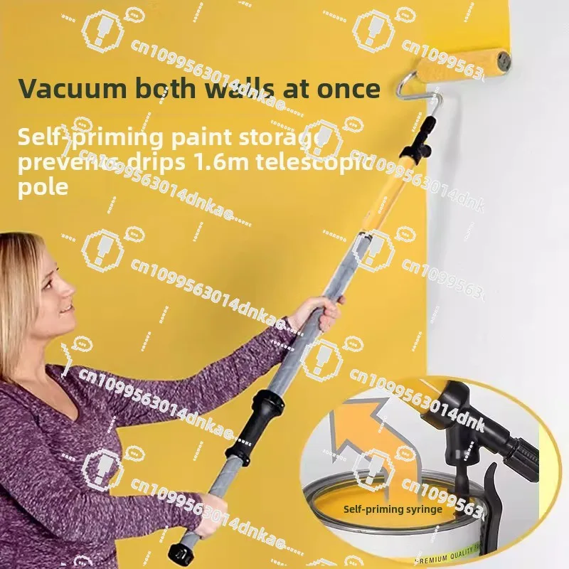 Latex Paint Wall Brush, Self-brushing Tool, Telescopic Brush, Lengthening Roller, Roll Coating Machine, Artifact