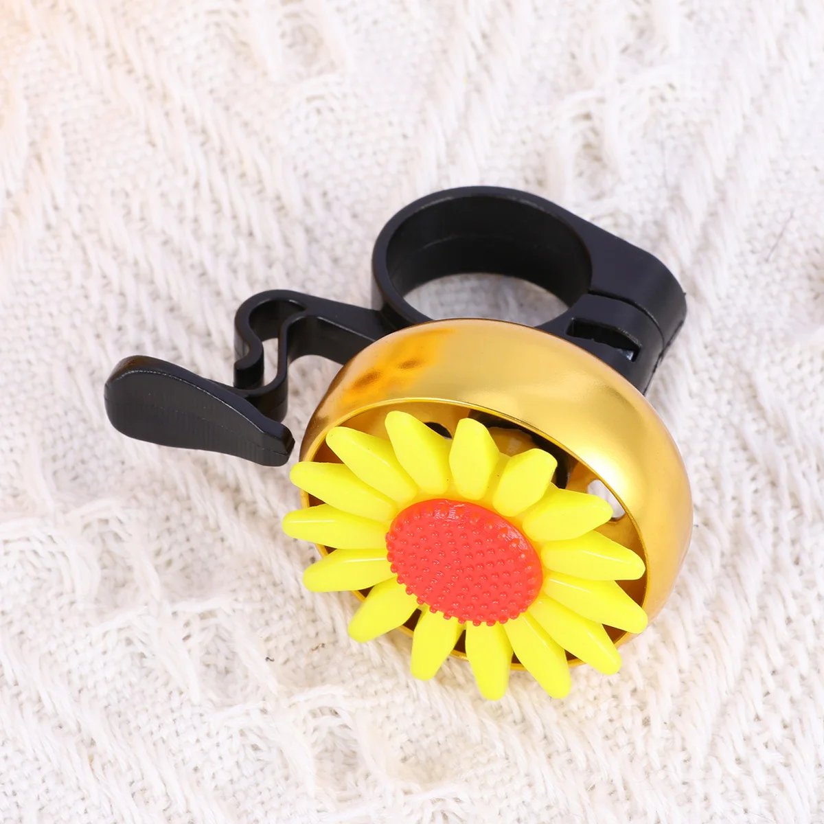

Sunflower Style Bike Bell Golden Kids Children Cycling Ringer Horn Handlebar Ring 22Cm Compatible with Folding Cruiser Bikes