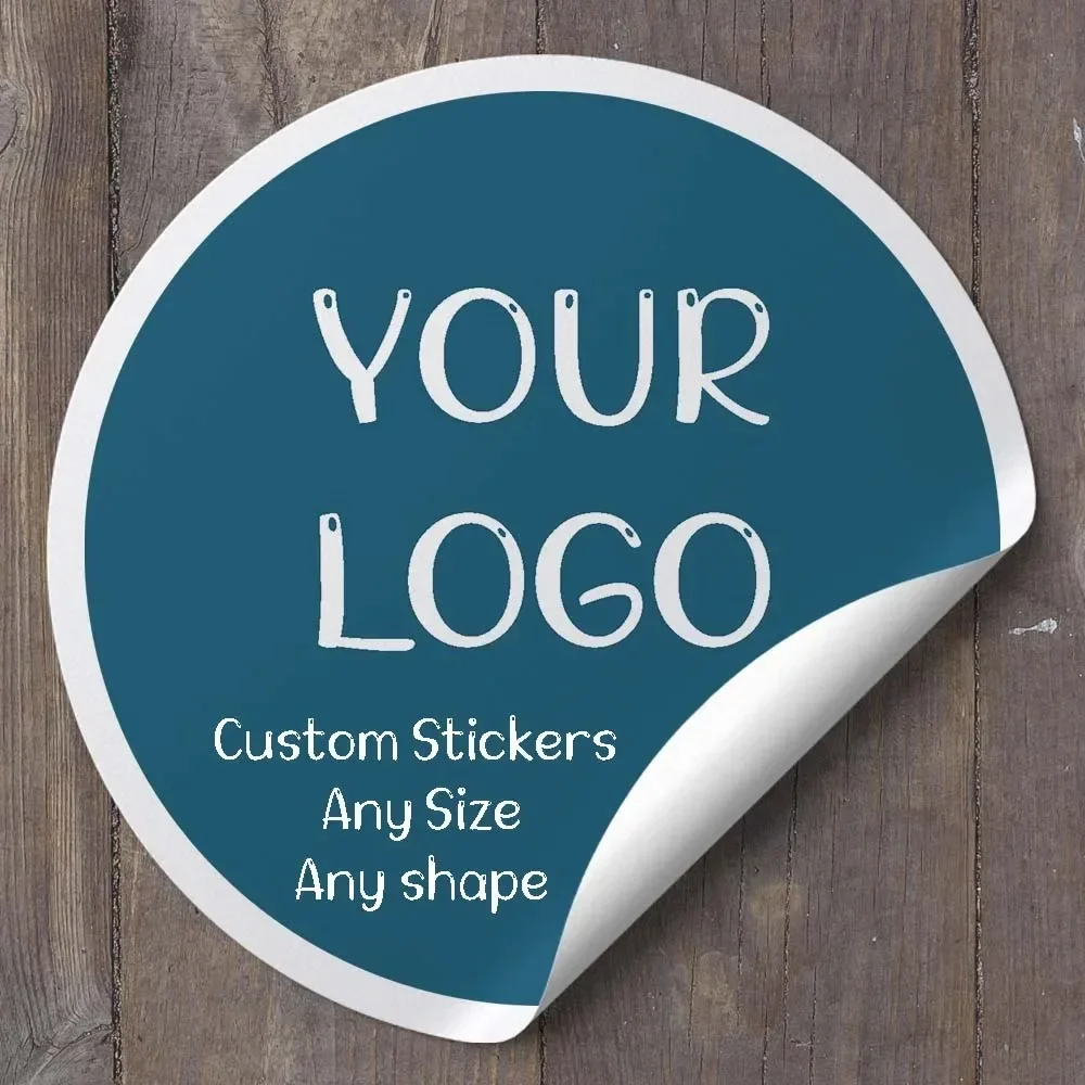 

100 PCS Custom Stickers Logo Thank You Labels Personalized Stickers Packaging Name Party Wedding Birthday Print Your Own Sticker