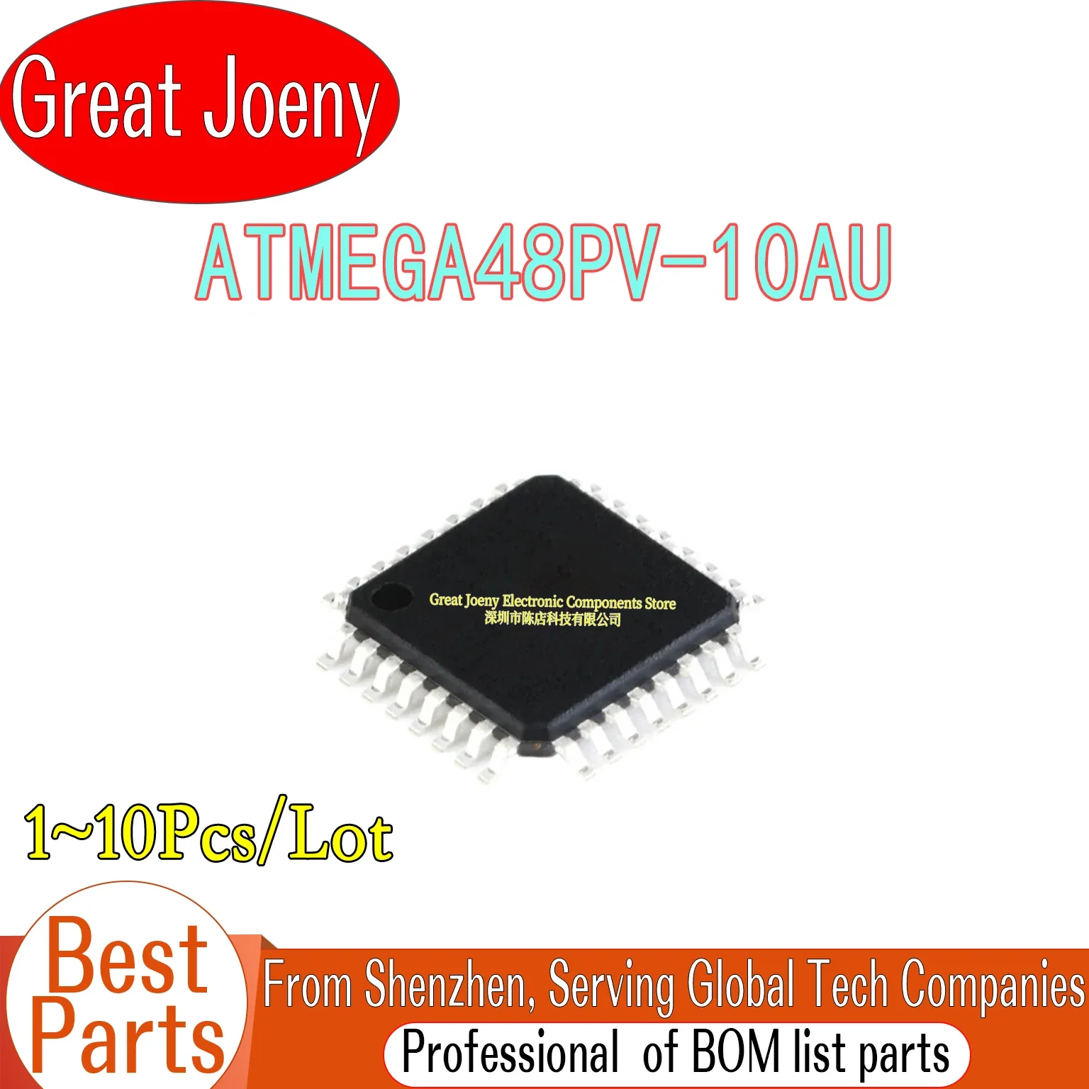 

(1-10 Piece)100% New Original ATMEGA48PV-10AU ATMEGA48PV IC MCU Chipset TQFP-32 Bulk Best Price
