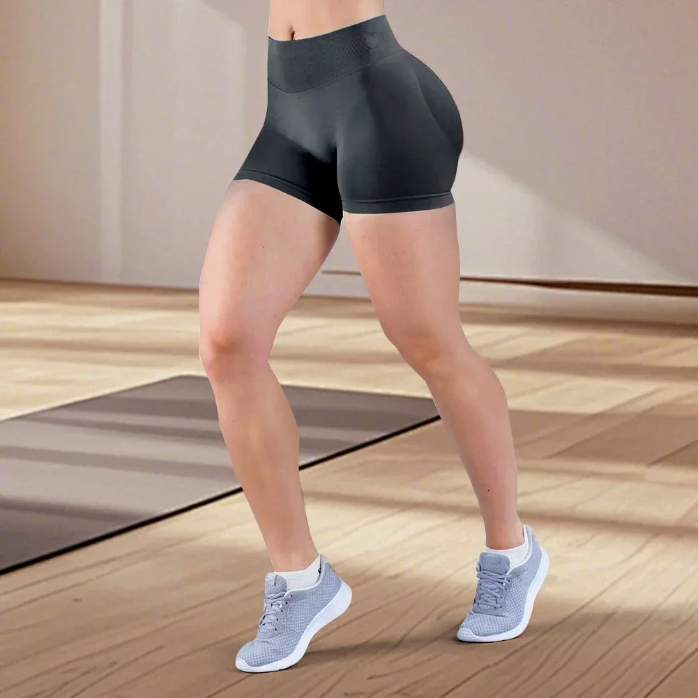 Seamless Yoga Shorts High Elastic Fitness Running Yoga Pants Soft Womens Workout Tights Gym Wear Cropped Sports Tights ﻿ image 3