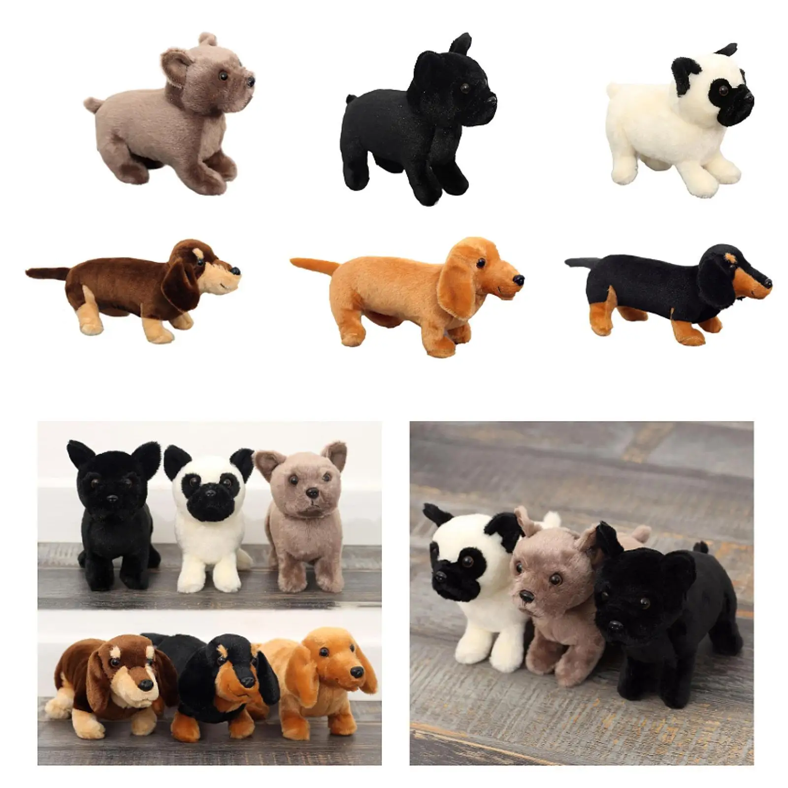 Cartoon Stuffed Dog Toy Lovely Hugging Plush Toy for Baby Children Kids