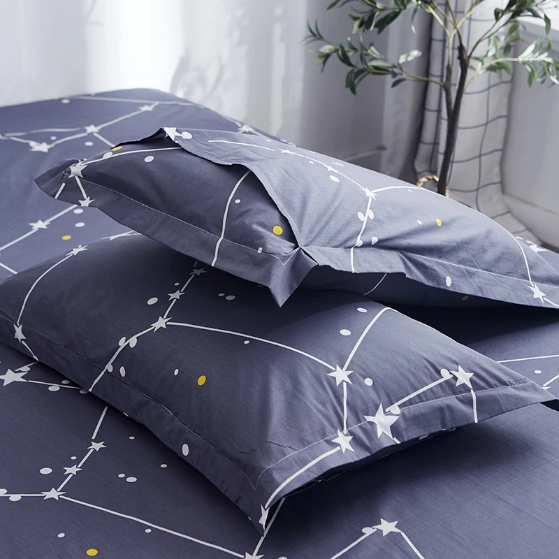 Constellation 100% Cotton Duvet Cover Set, Space Star Celestial Galaxy Astrology Bedding for Kids Boys Men Soft Bedroom Decor