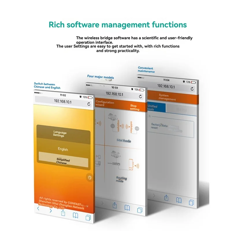 AA08-Wifi Bridge WIFI Signal Extender  Outdoor 3-5KM Long Rang Network Monitoring EU Plug