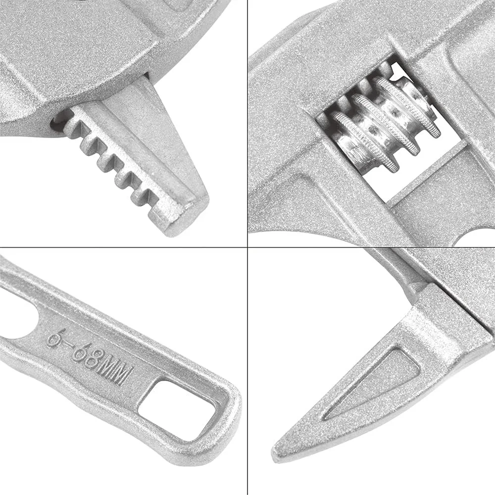 6-68mm Open End Wrench Aluminium Alloy Adjustable Wrench Spanner Water Pipe Plumber Repair Tool Key Spanner Hand Tool