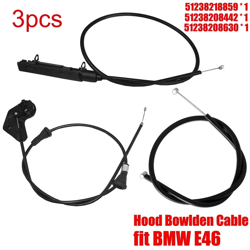 

Трос капота двигателя Трос открывания капота, совместимый с моделями E46, высокая надежность, как показано с картинками для BMW 320i