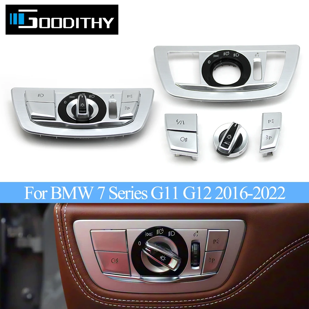 

Car Dashboard Head Lamp Rotary Button Headlight Assembly Switch Cover For BMW 7 Series G11 G12 2016-2022 61319472978 61319493727