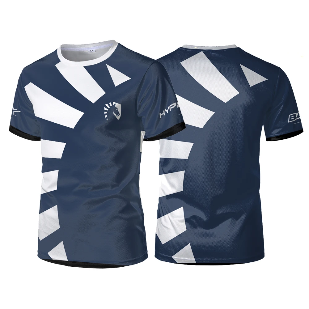 

CSGO Esports Competition Training Men's Sports T-Shirts Liquid Team Uniform Jersey Loose Breathable Daily Casual Round Neck Tops