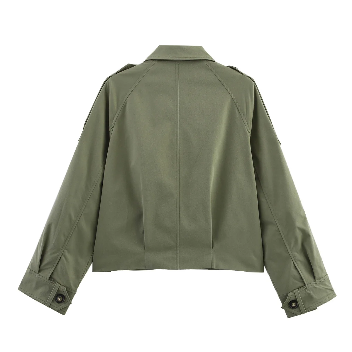 RARA2025 nueva chaqueta cortavientos informal de verano para mujer con solapa Simple y manga larga con decoración de bolsillo