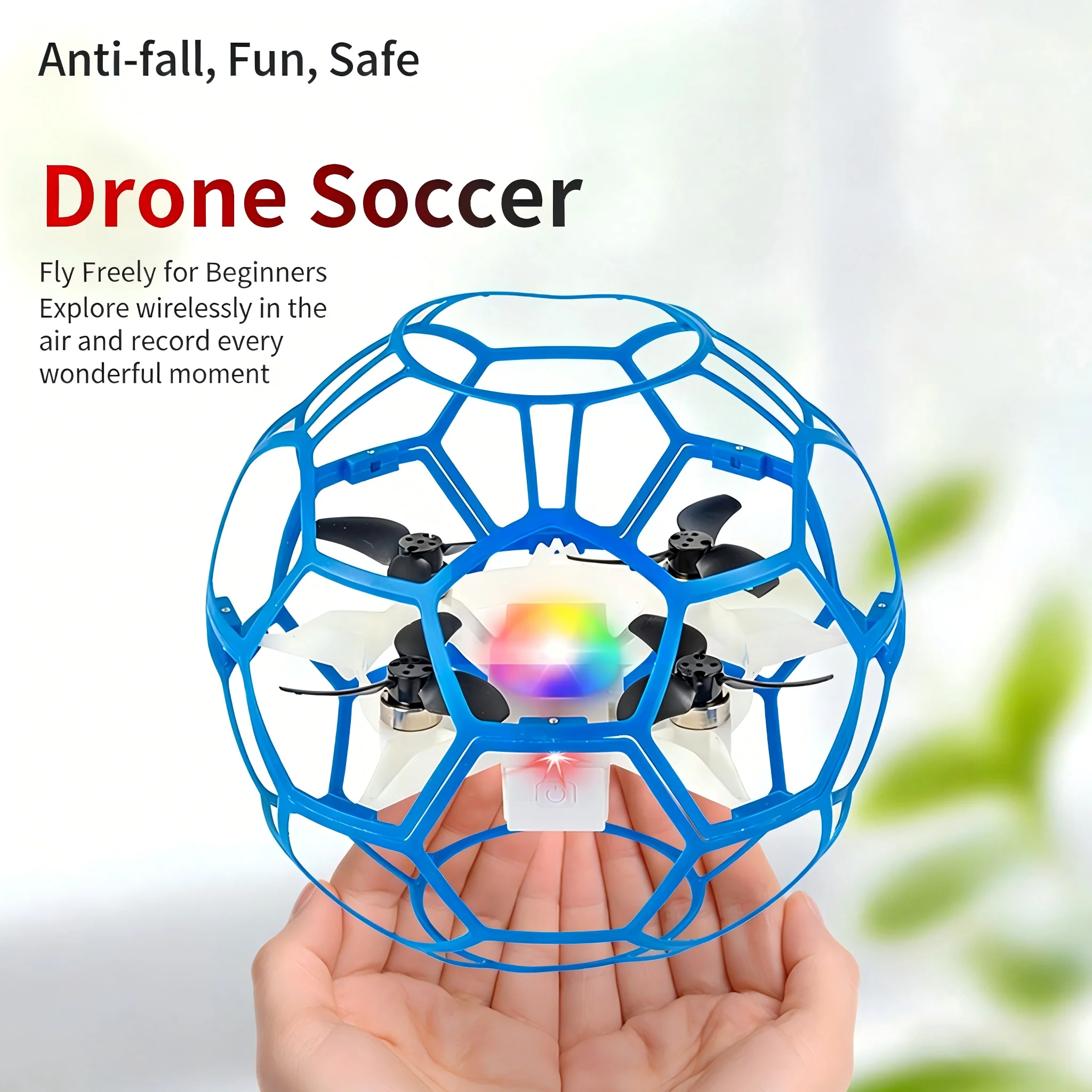 GS01 2.4G RC Racing Football Drone 3D Full Protection Pressure Altitude Brushless Remote Control Quadcopter For Kid Adult