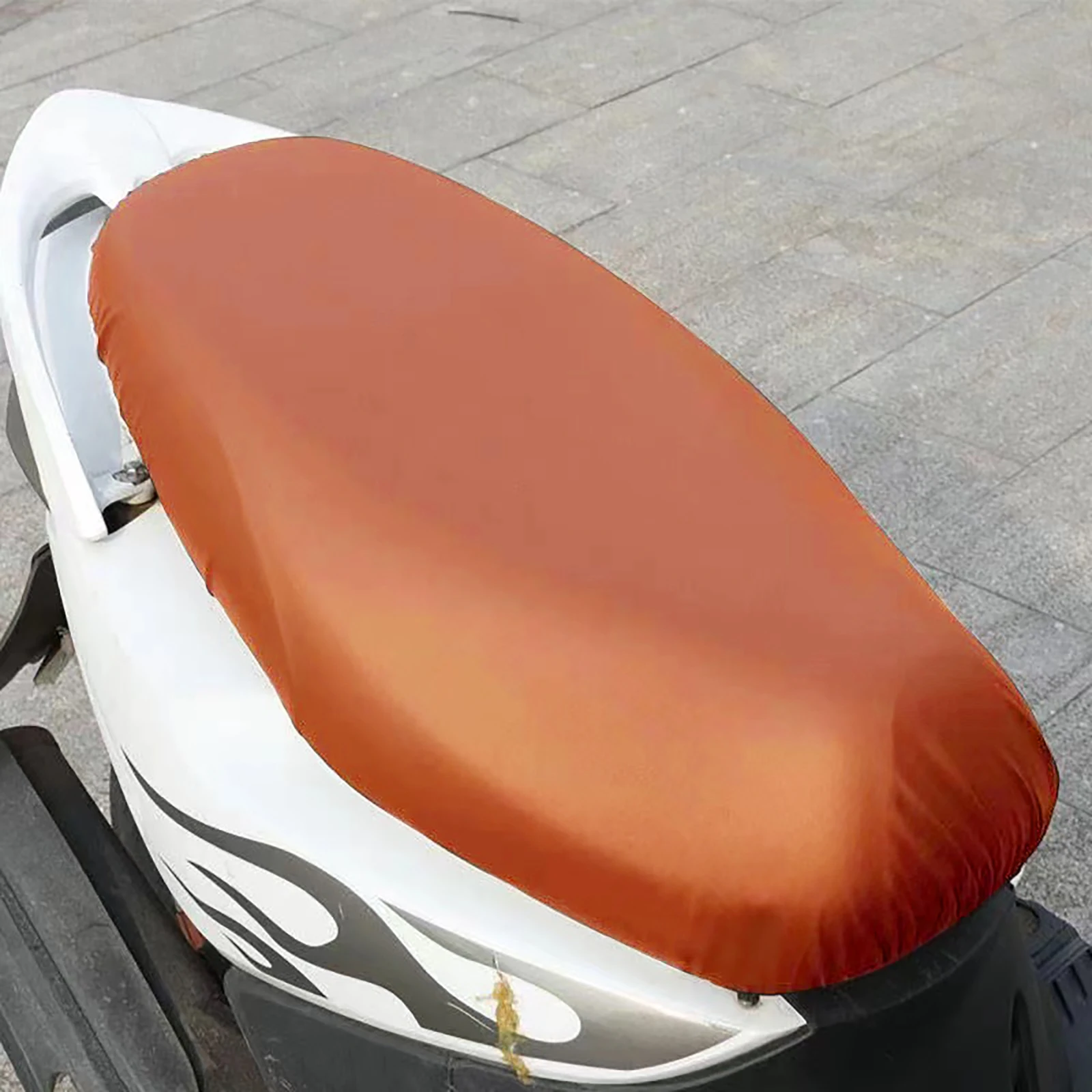 

Waterproof Motorcycle Seat Cover Brown Cushion Protective Gear for Electric Scooter Bike Breathable Pad Sunproof