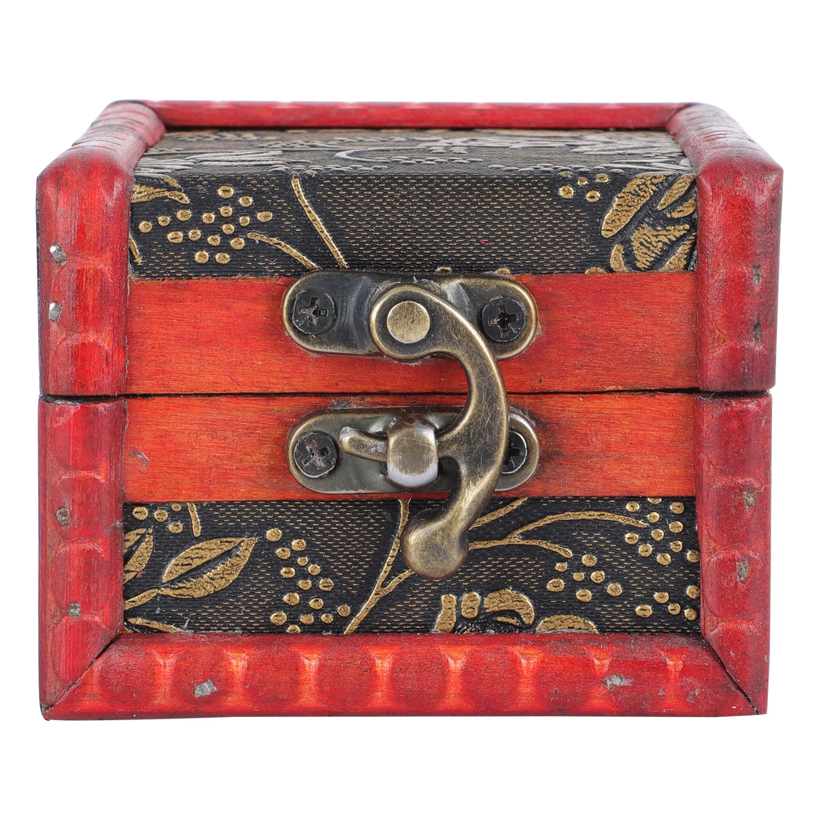 

Wooden Jewelry Box Small Vintage Storage Organizer Small Treasure Box for Rings Earrings Memory Keepsake Storage with Retro