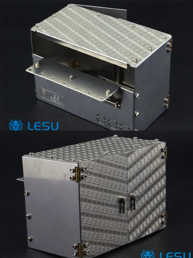 LESU 1/14 Metal Aluminum Alloy Simulation Tool Box Decoration Parts G-6056 Suitable for Tamiya RC Tractor Truck