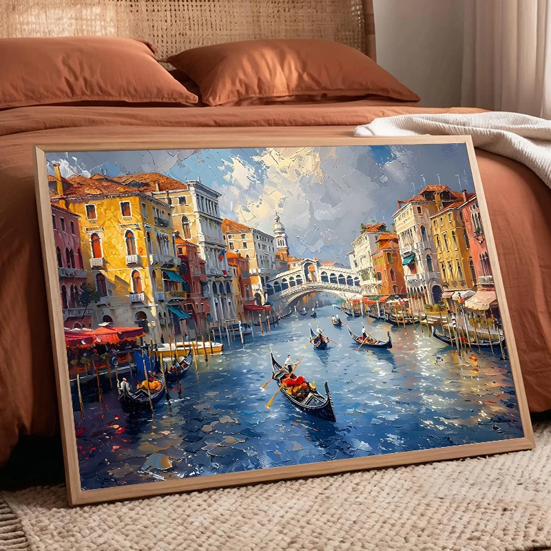 أمستردام اسطنبول البندقية مدينة لندن السفر المشارك المشهد قماش اللوحة طباعة غرفة لغرفة المعيشة ديكور المنزل بدون إطار
