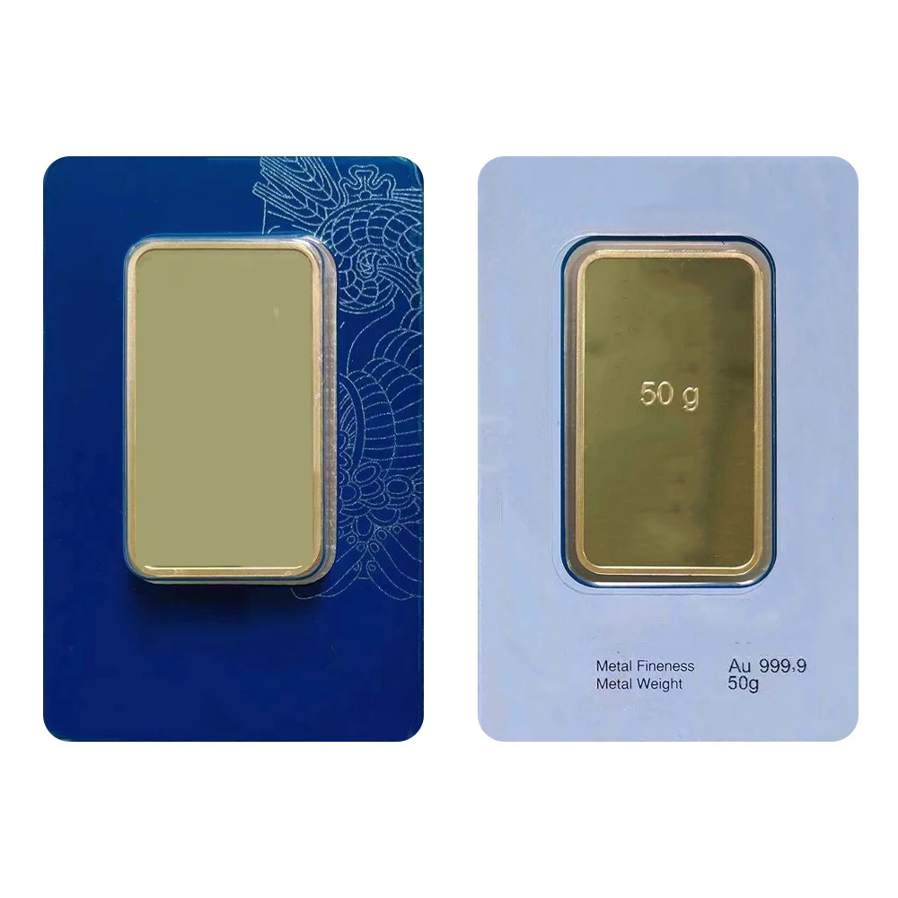 Nieuwe 2026 Paard 1oz Gouden Staafje Verguld Messing Staafjes Niet-Magnetisch Met Rode Zegel Verpakking Ambachten Voor Collectie Cadeau - afbeelding 1