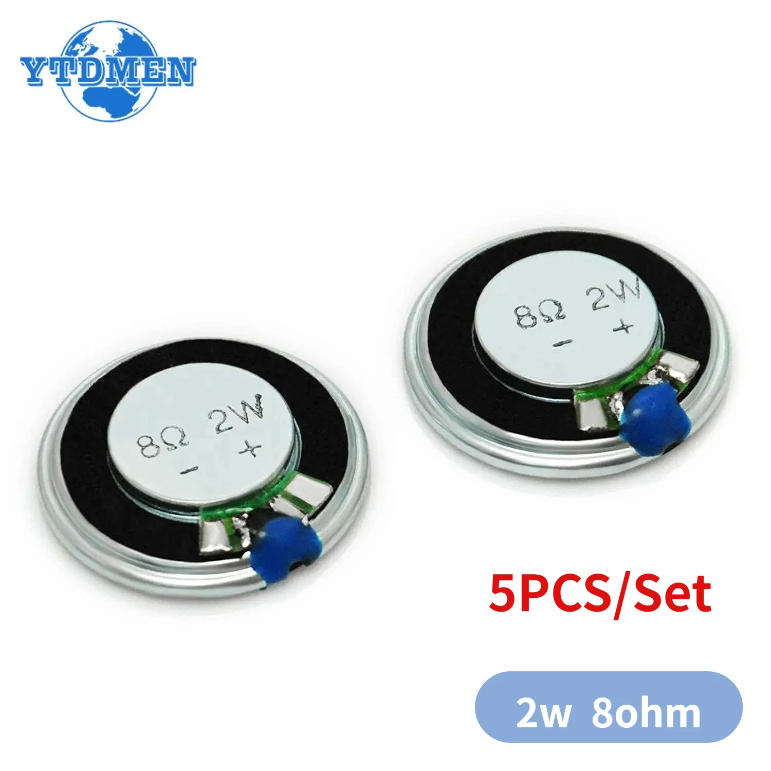 5PCS 2W 8ohm Speaker Mini Ultra-thin Horn Speaker Diameter 40MM 4CM, 2 Watt 8 Ohm Loudspeaker for Arduino