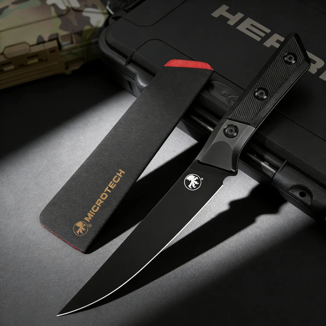 High-Quality Sharp Kitchen Steak Knife Salmon Sushi Slicing M390 Steel Titanium Alloy Carbon Fiber Handle