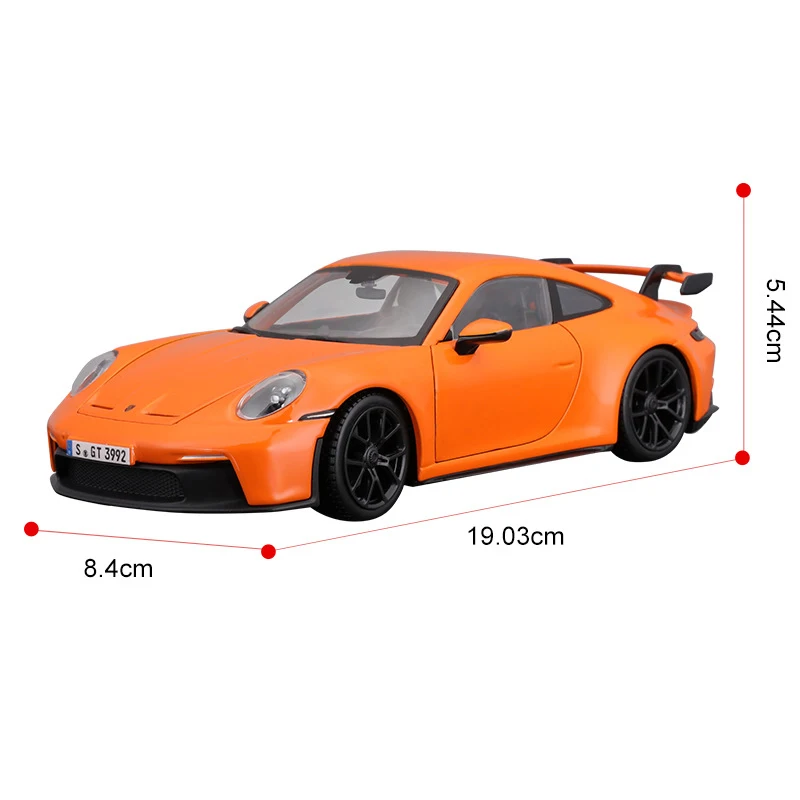 Bburago 1:24 Porsche 911 GT3 Alloy Sports Car Model Diecast Metal Toy Vehicle Simulation Collection Kids Collect Ornament Gifts